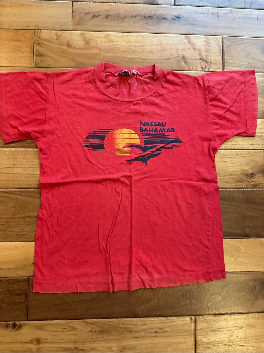 Vtg Double Bull single stitch Bahamas baby T. Sz medium